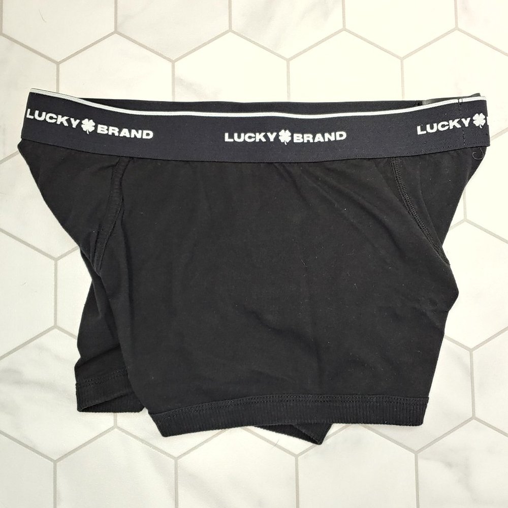 Excellent Used Condition Men's LUCKY ☘️ BRAND Black Boxer Briefs Size Large. - Picture 5 of 10